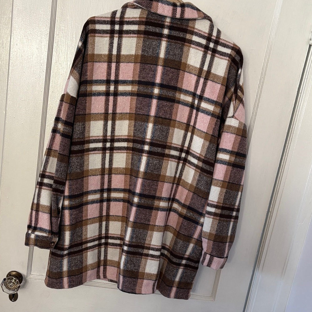 Plaid Button-Up Jacket - image 3